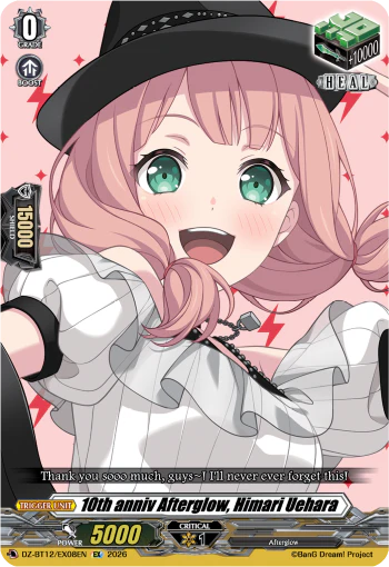 10th anniv Afterglow, Himari Uehara - DZ-BT12/EX08EN - Extra Rare