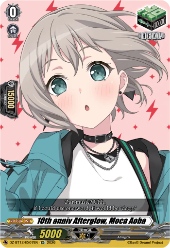 10th anniv Afterglow, Moca Aoba - DZ-BT12/EX07EN - Extra Rare