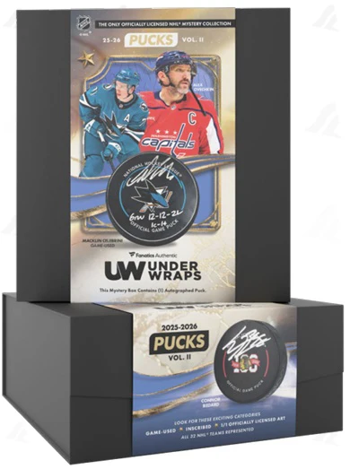 2025-26 Fanatics Under Wraps Autographed Hockey Puck Vol. 2 (Pre-Order)