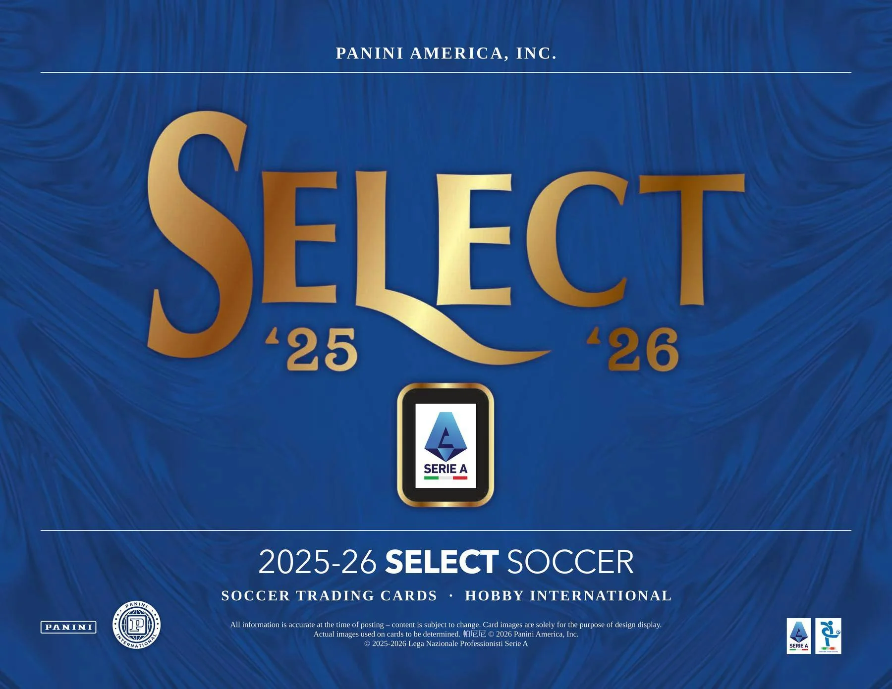 2025-26 Panini Select Serie A Soccer Hobby International Box - Image 3