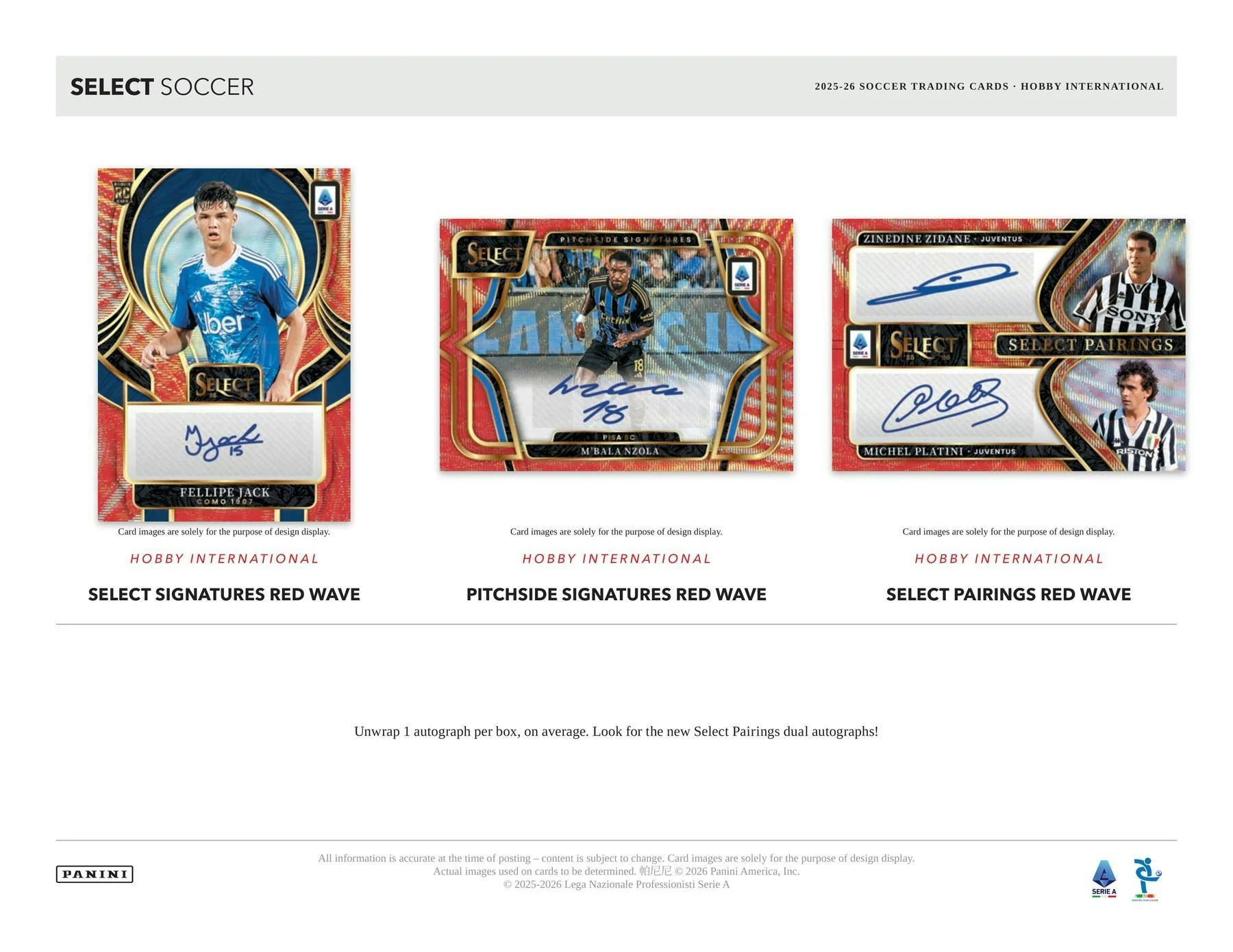 2025-26 Panini Select Serie A Soccer Hobby International Box - Image 6
