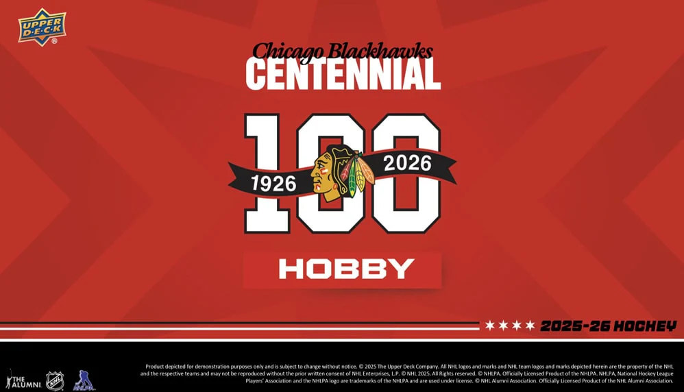 2025-26 Upper Deck Chicago Blackhawks Centennial Hobby Box - Image 2