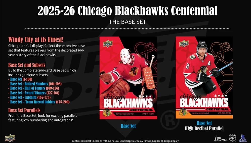 2025-26 Upper Deck Chicago Blackhawks Centennial Hobby Box - Image 3