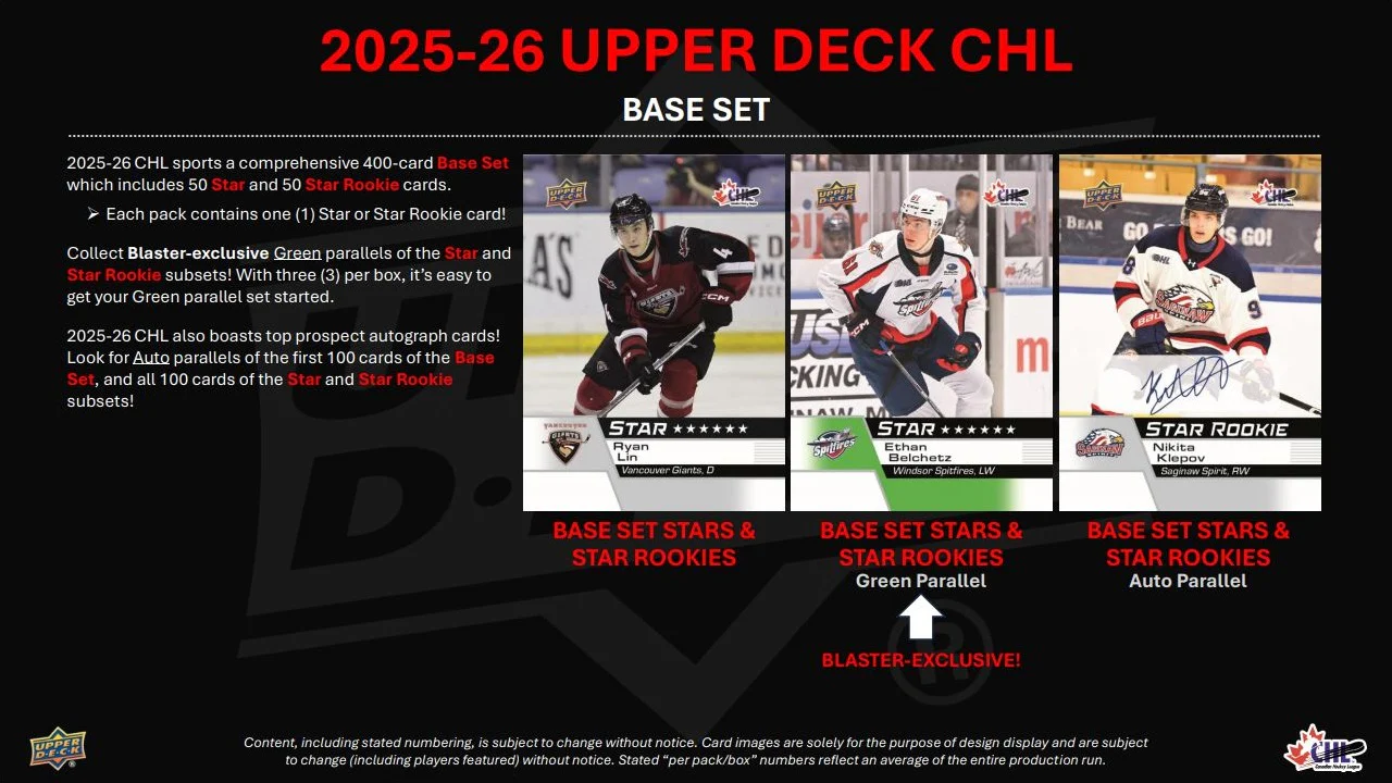 2025-26 Upper Deck CHL Hockey Blaster Box (Pre-Order) - Image 3