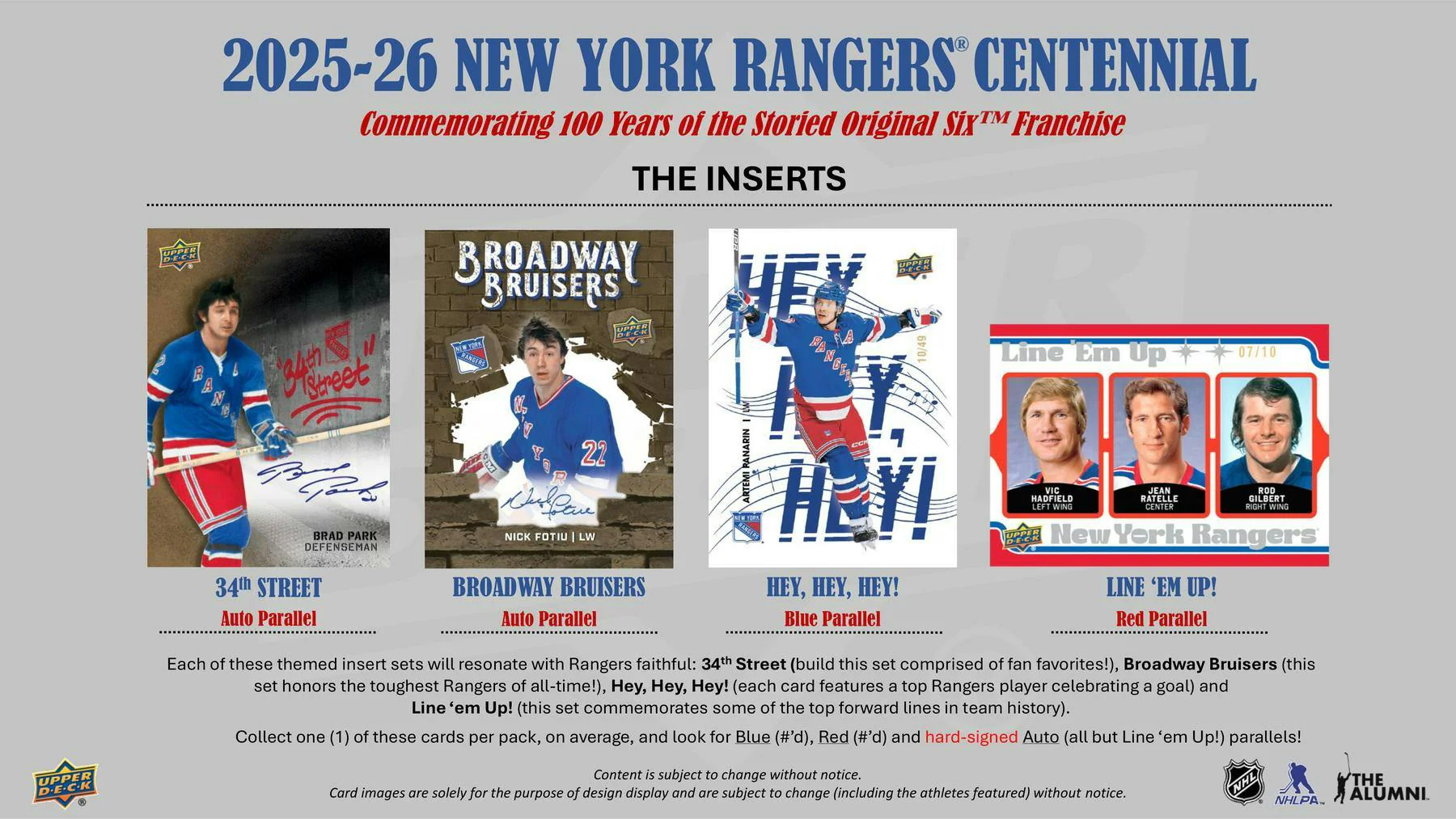 2025-26 Upper Deck New York Rangers Centennial Hobby Box - Image 5