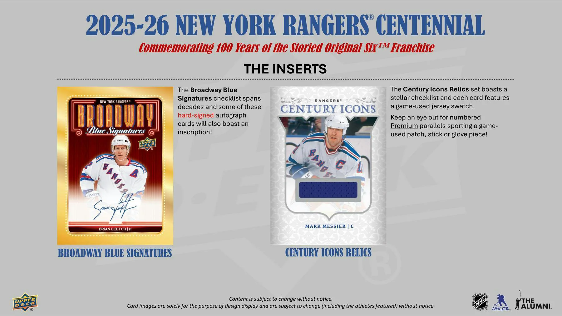 2025-26 Upper Deck New York Rangers Centennial Hobby Box - Image 6