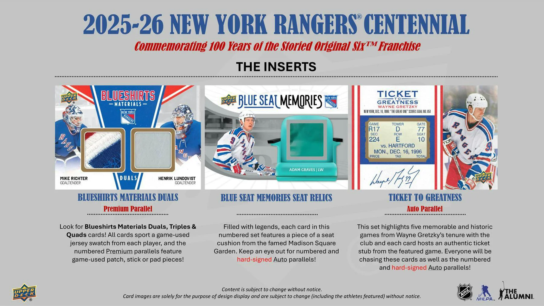 2025-26 Upper Deck New York Rangers Centennial Hobby Box - Image 7