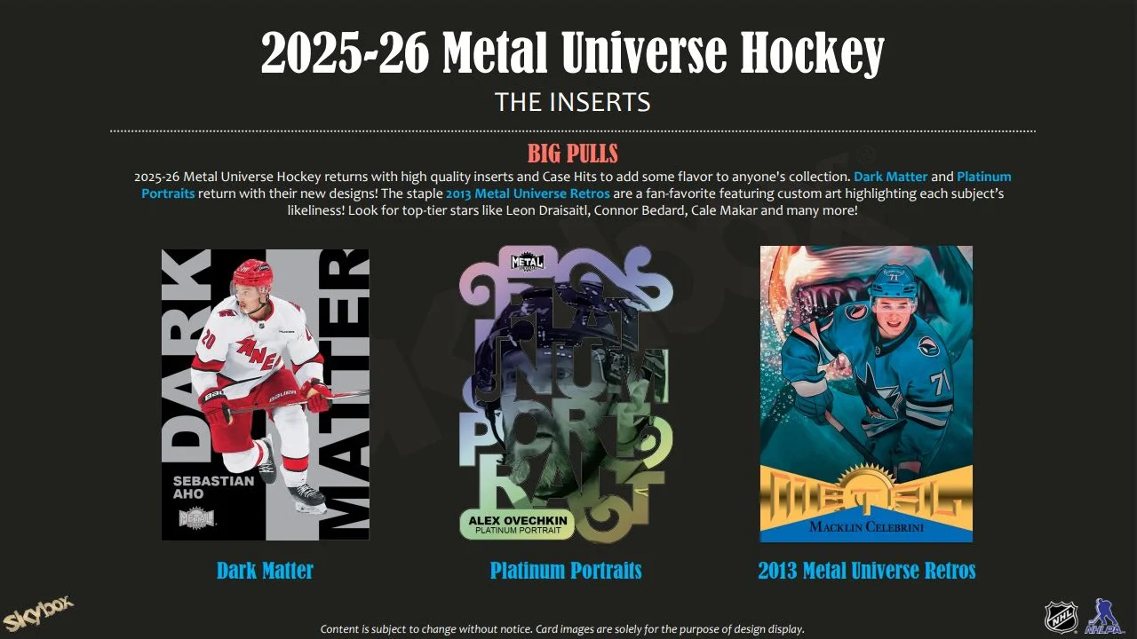 2025-26 Upper Deck Skybox Metal Universe Hockey Hobby Pack - Image 6