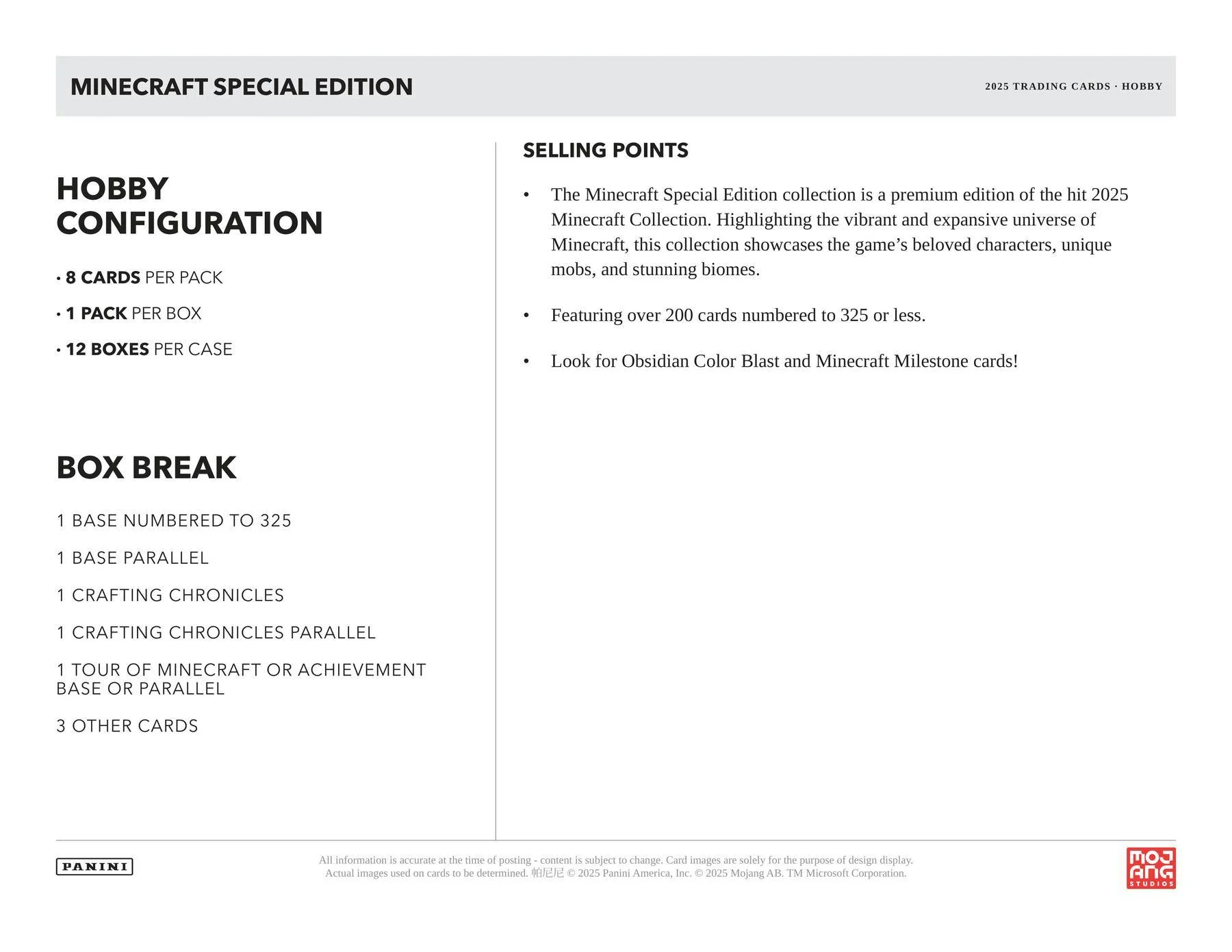 2025 Panini Minecraft Special Edition Hobby Box - Image 6