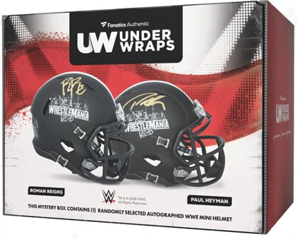 2026 Fanatics Under Wraps Wrestlemania 42 Autographed WWE Mini Helmet