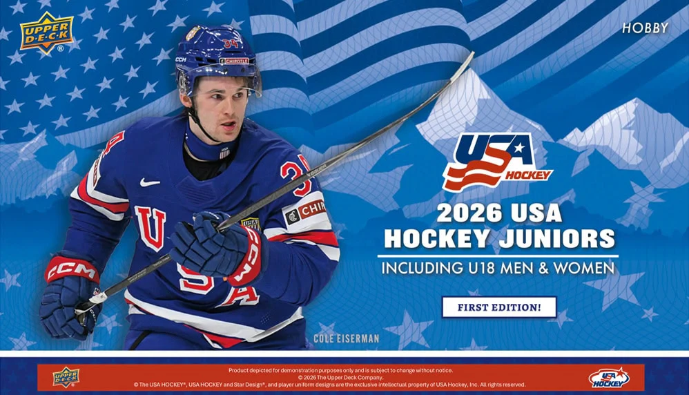 2026 Upper Deck Team USA Juniors Hockey Hobby Box (Pre-Order)