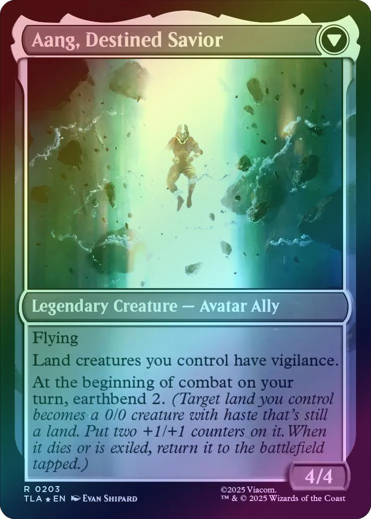 Aang, at the Crossroads // Aang, Destined Savior - Prerelease Promo (Foil) (PTLA) - Image 2