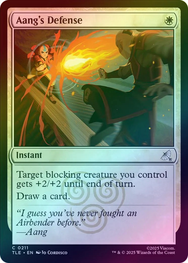 Aang's Defense (Foil) (TLE)