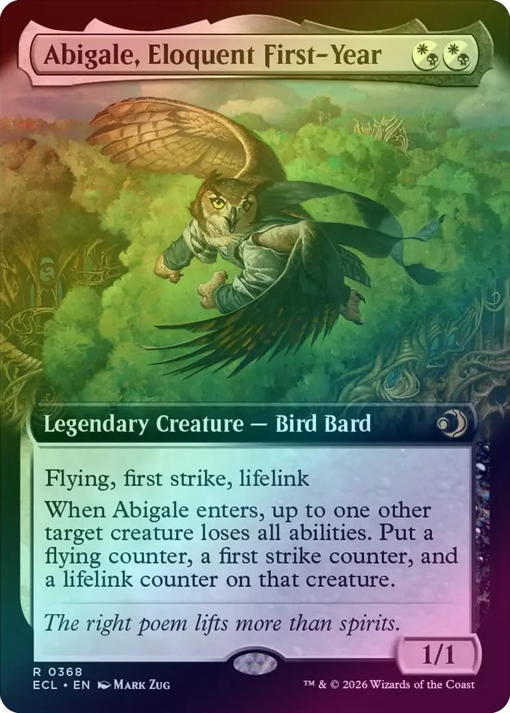 Abigale, Eloquent First-Year - Extended Art (Foil) (ECL)