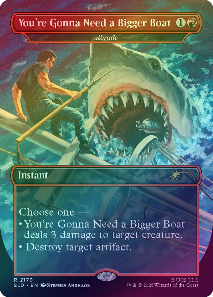 You're Gonna Need a Bigger Boat // Abrade - JAWS: Terror of Amity Island (Rainbow Foil) (SLD)