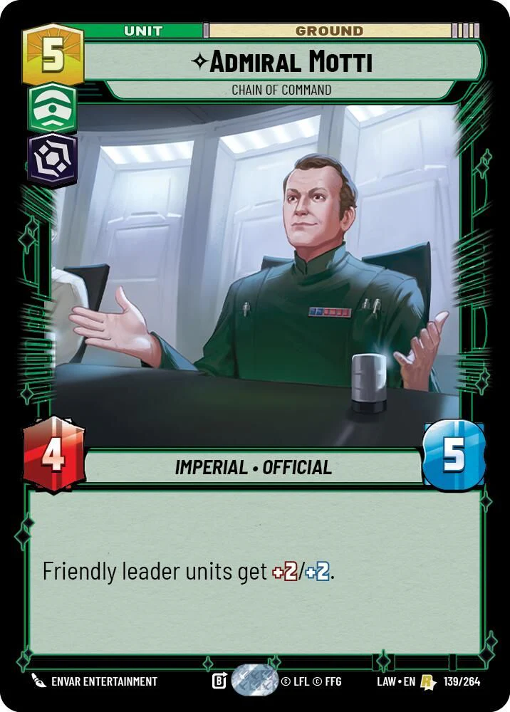 Admiral Motti - Chain of Command - 139/264 - Rare