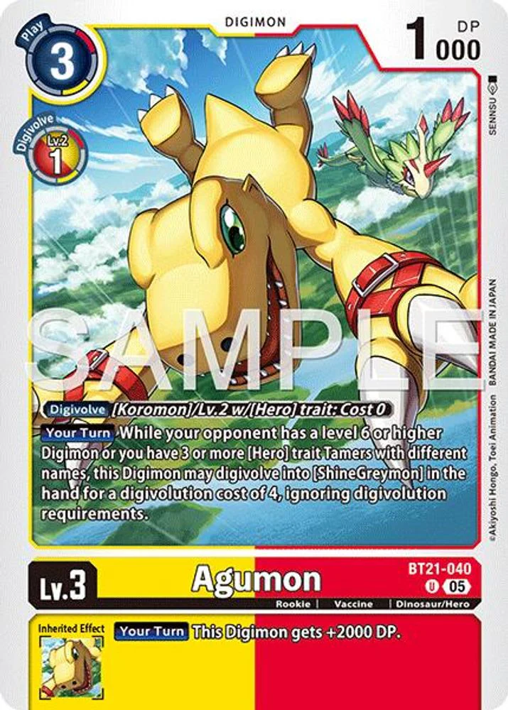 Agumon - BT21-040 (Foil Reprint) - BT21-040 - Uncommon