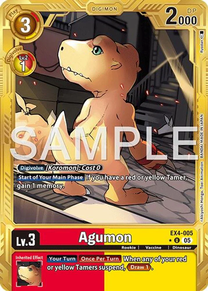 Agumon - EX4-005 (Gold Border) - EX4-005 - Uncommon