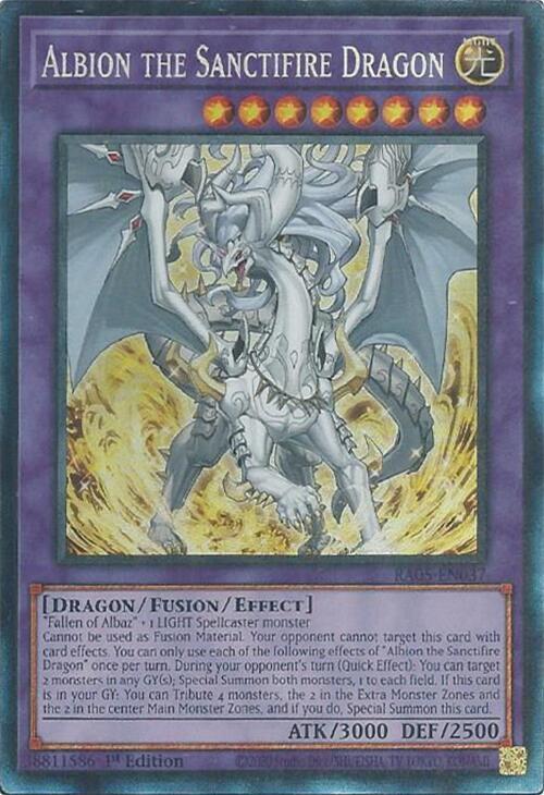 Albion the Sanctifire Dragon (PCR) - RA05-EN037 - Prismatic Collector's Rare - 1st Edition