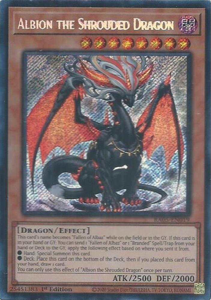 Albion the Shrouded Dragon (Secret Rare) - RA05-EN019 - Secret Rare - 1st Edition