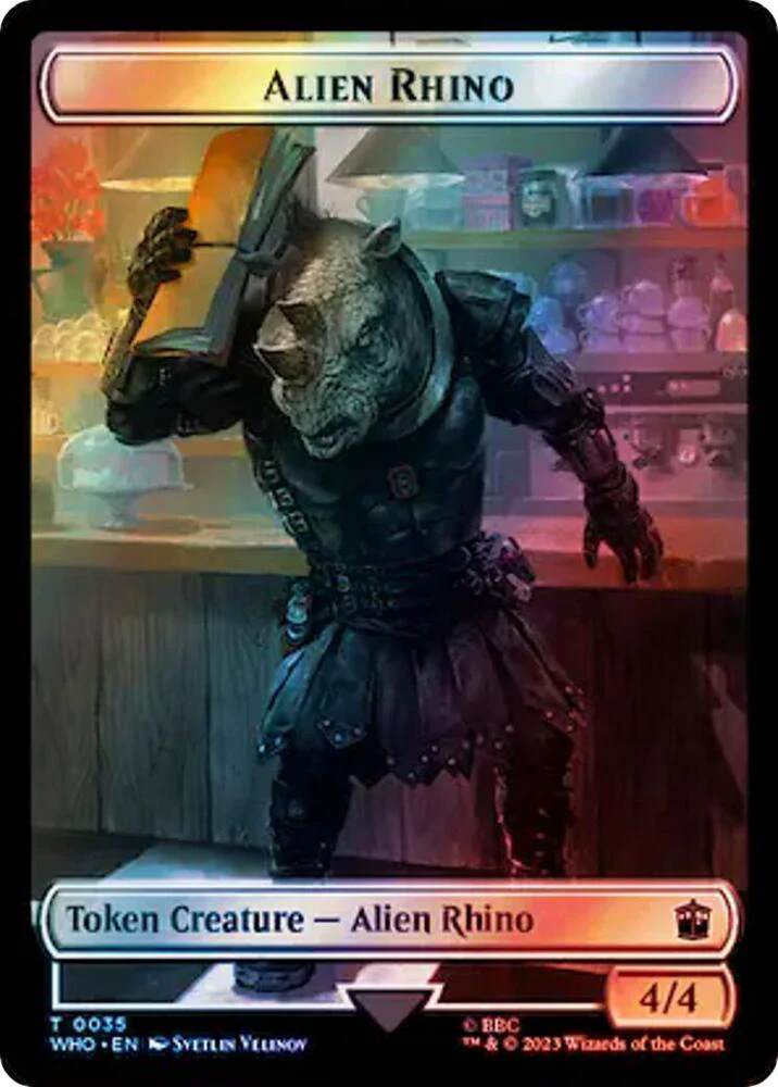 Alien Rhino // Alien Salamander Token (Surge Foil) (TWHO)