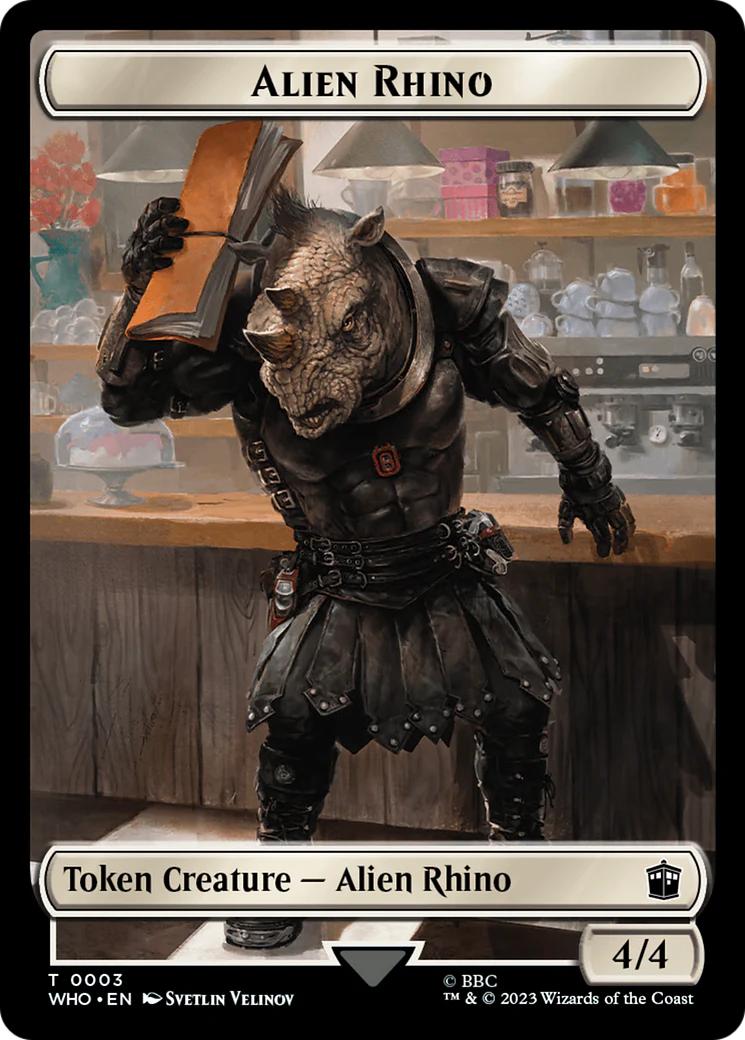 Alien Rhino // Alien Warrior Token (TWHO)