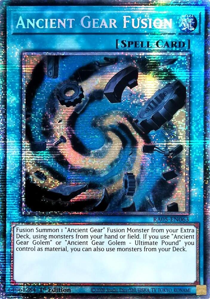 Ancient Gear Fusion - RA05-EN063 - Starlight Rare - 1st Edition