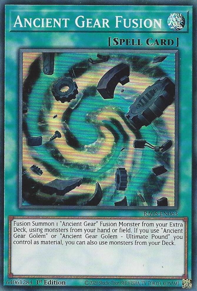 Ancient Gear Fusion - RA05-EN063 - Super Rare - 1st Edition