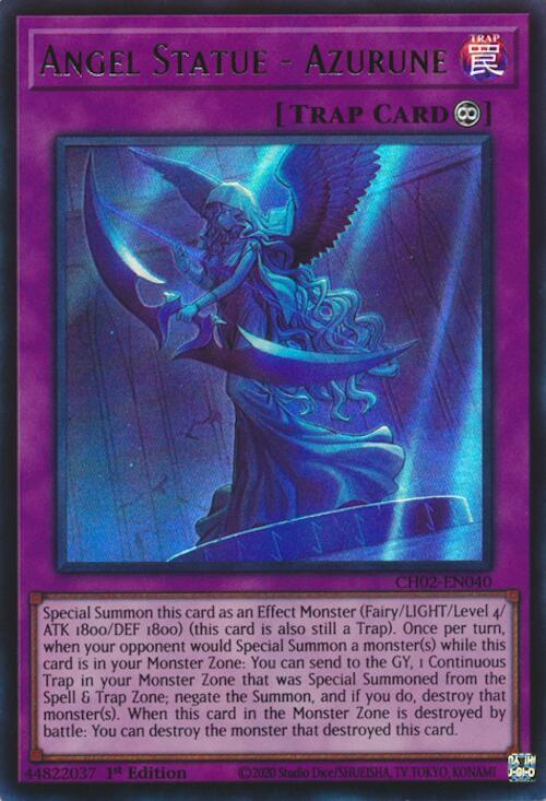 Angel Statue - Azurune - CH02-EN040 - Ultra Rare - 1st Edition