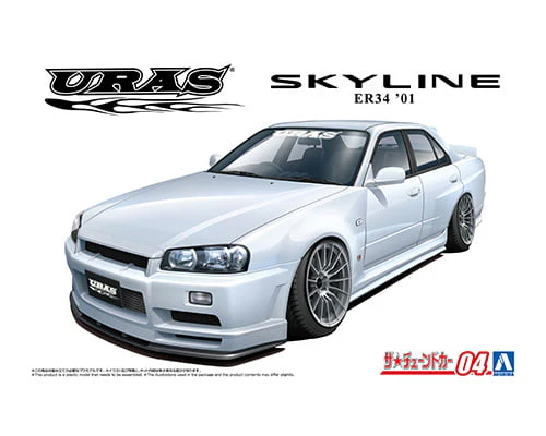 Aoshima - 2001 Nissan Skyline URAS Type-R ER34 1/24 [TC04]