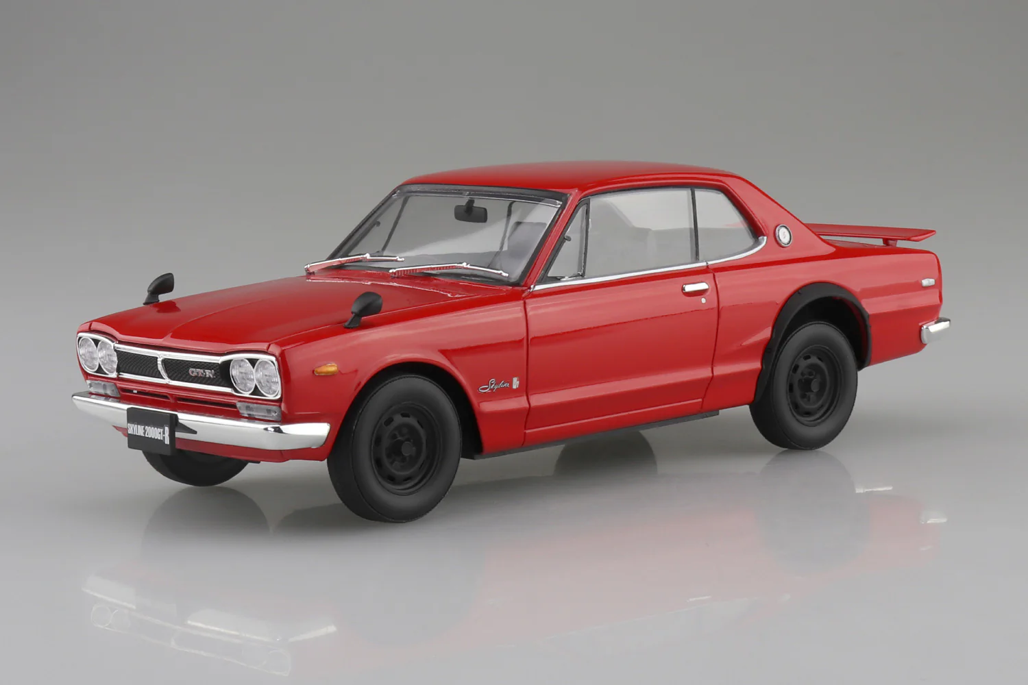 Aoshima - Snap Car - 1970 Nissan KPGC10 Skyline HT 2000GT-R (Red) 1/24 - Image 2