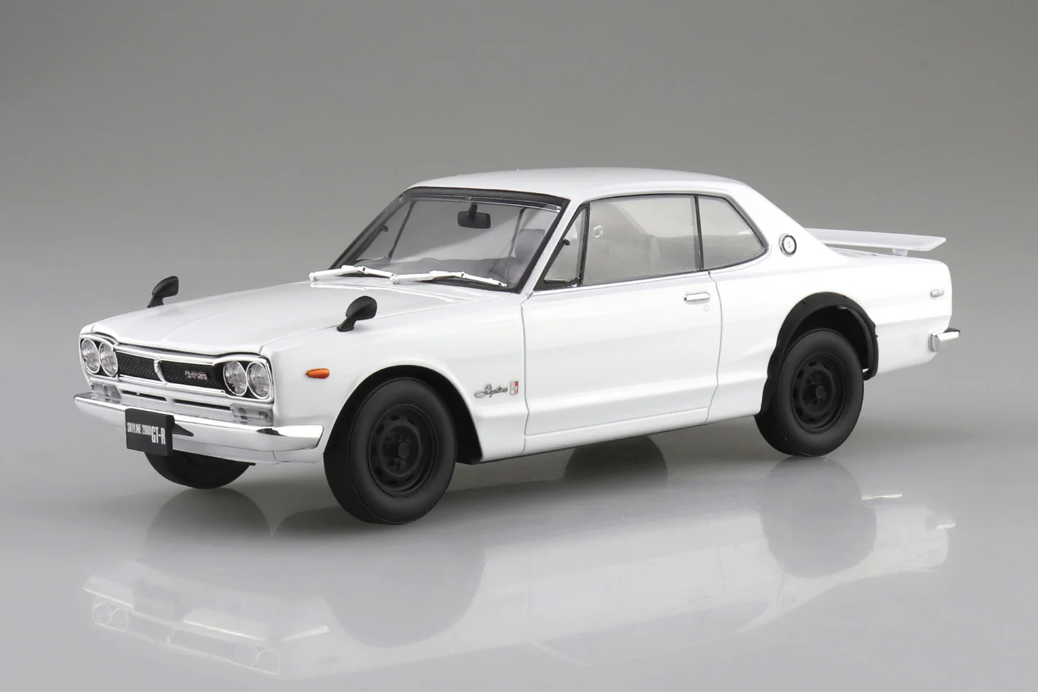 Aoshima - Snap Car - 1970 Nissan KPGC10 Skyline HT 2000GT-R (White) 1/24 - Image 2