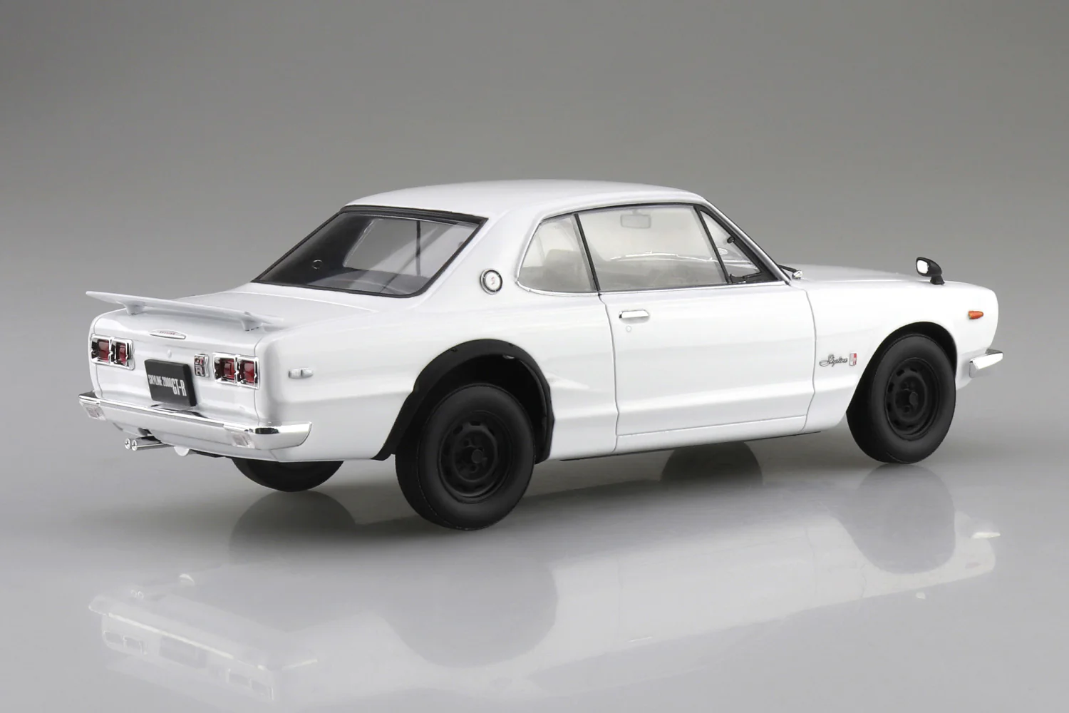 Aoshima - Snap Car - 1970 Nissan KPGC10 Skyline HT 2000GT-R (White) 1/24 - Image 3