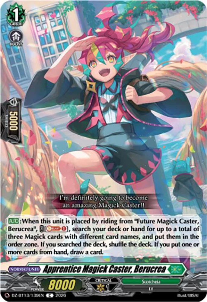 Apprentice Magick Caster, Berucrea - DZ-BT13/139EN - Common