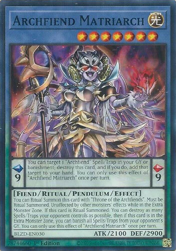 Archfiend Matriarch - BLZD-EN030 - Common - 1st Edition