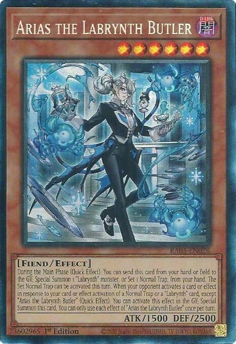 Arias the Labrynth Butler (PCR) - RA05-EN028 - Prismatic Collector's Rare - 1st Edition