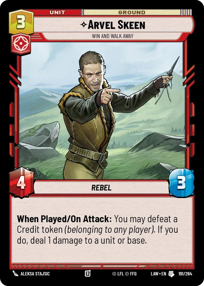 Arvel Skeen - Win and Walk Away - 191/264 - Uncommon