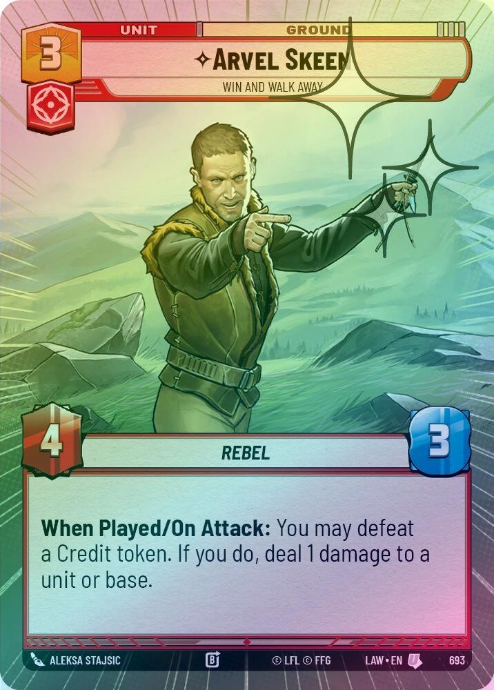 Arvel Skeen - Win and Walk Away (Hyperspace Foil) - 693 - Uncommon (Foil)