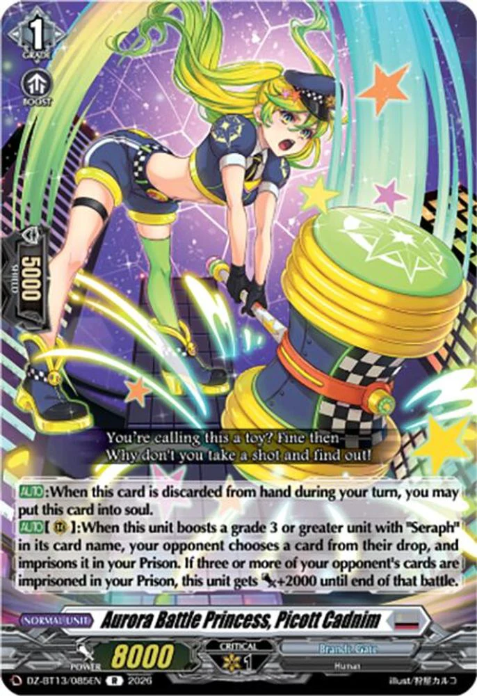 Aurora Battle Princess, Picott Cadnim - DZ-BT13/085EN - Rare