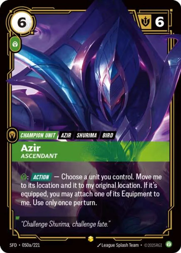 Azir - Ascendant (Alternate Art) - 050a/221 - Showcase