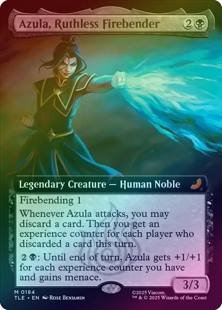 Azula, Ruthless Firebender - Extended Art (Foil) (TLE)