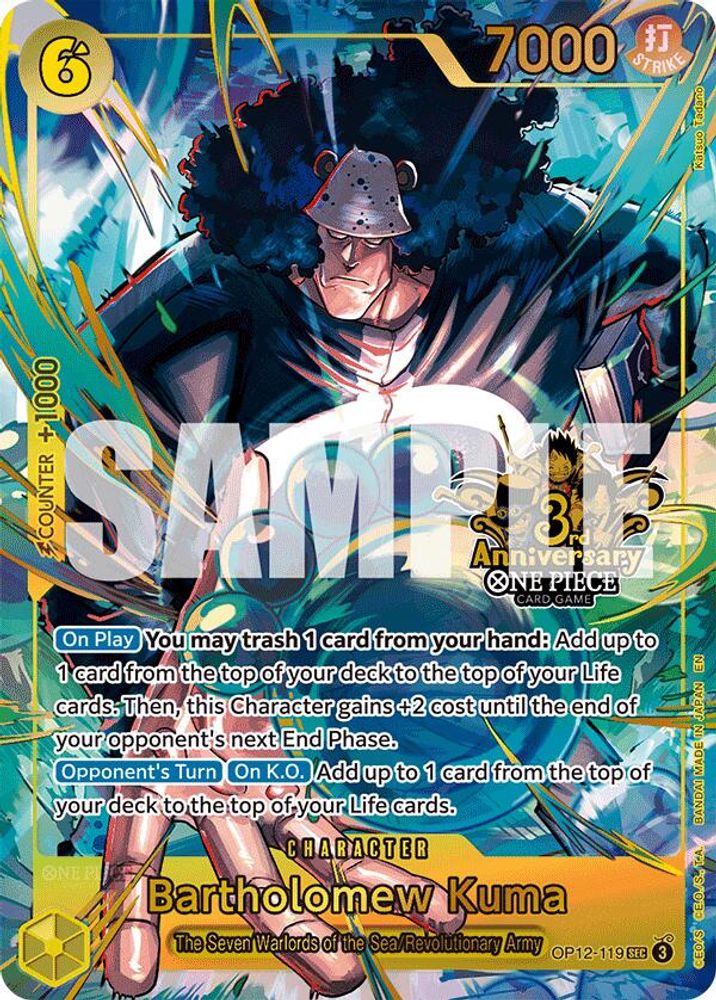 Bartholomew Kuma (Japanese 3rd Anniversary Set) - OP12-119 - Secret Rare