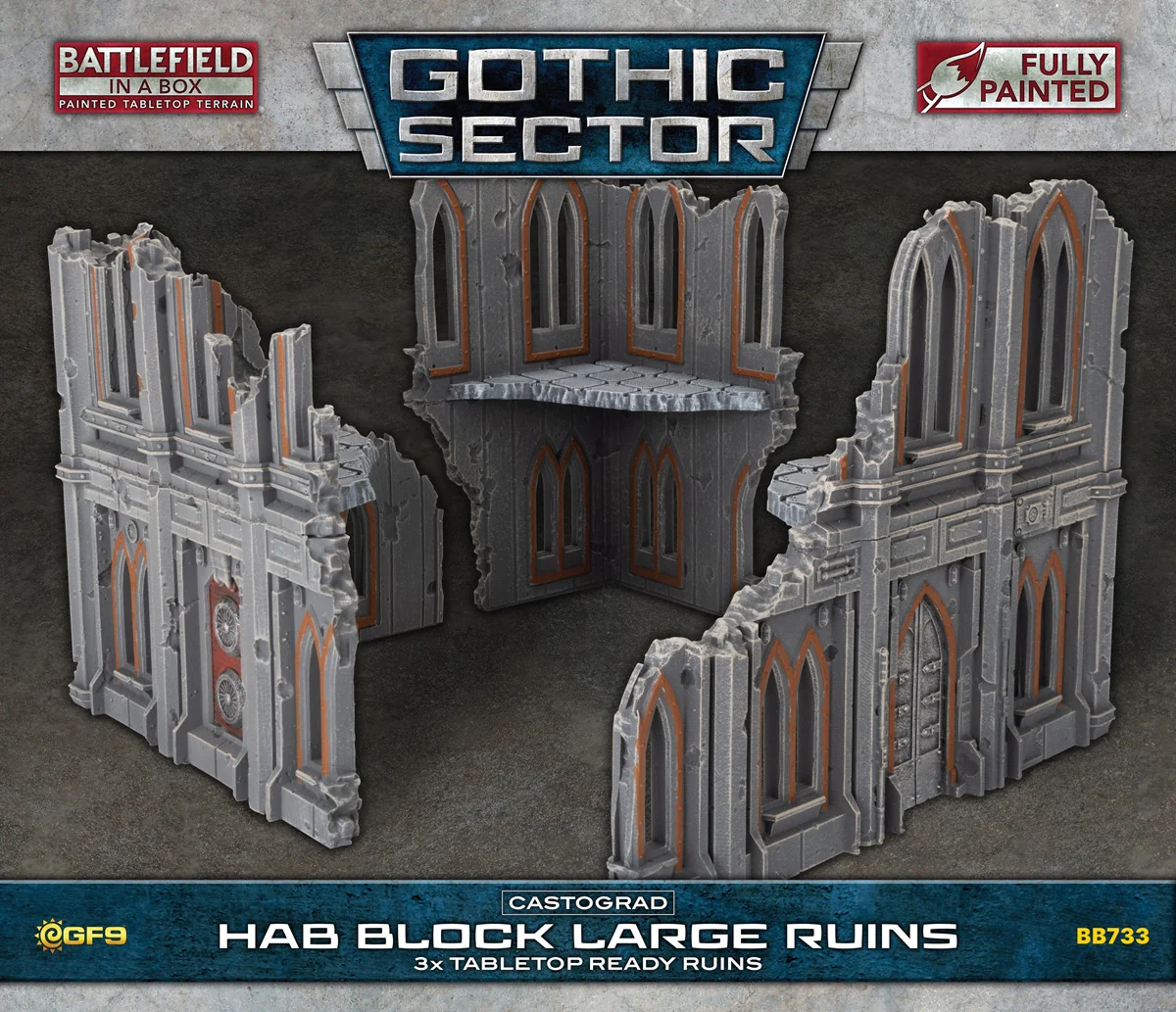 Battlefield in a Box - Gothic Sector Castograd - Hab Block Large Ruins