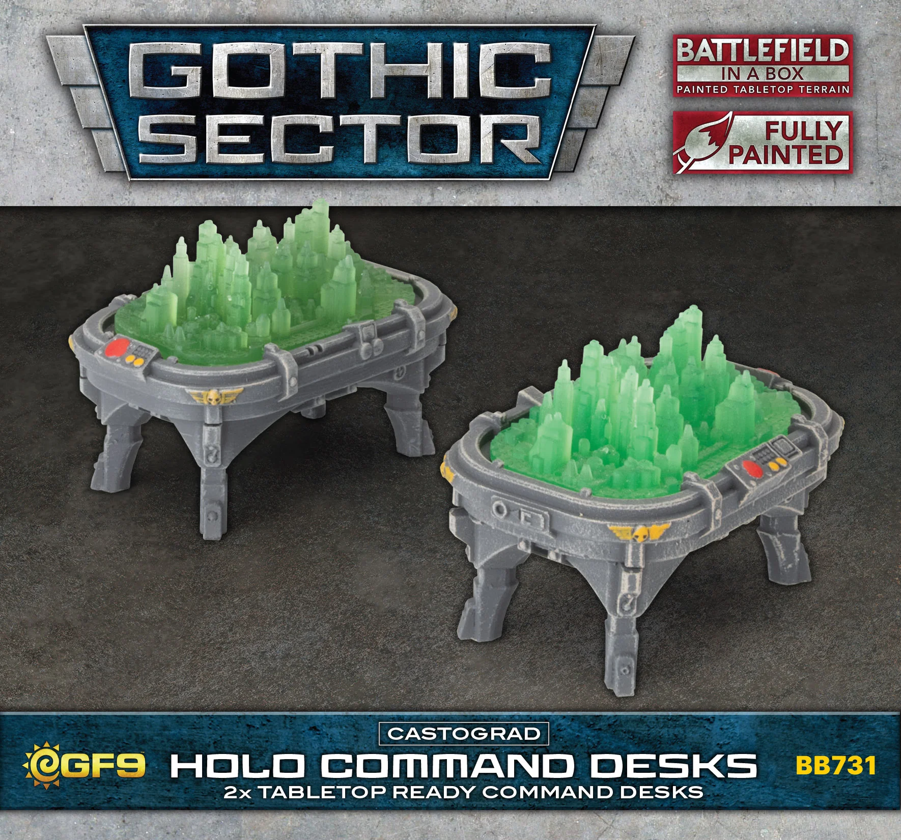 Battlefield in a Box - Gothic Sector Castograd - Holo Command Desks