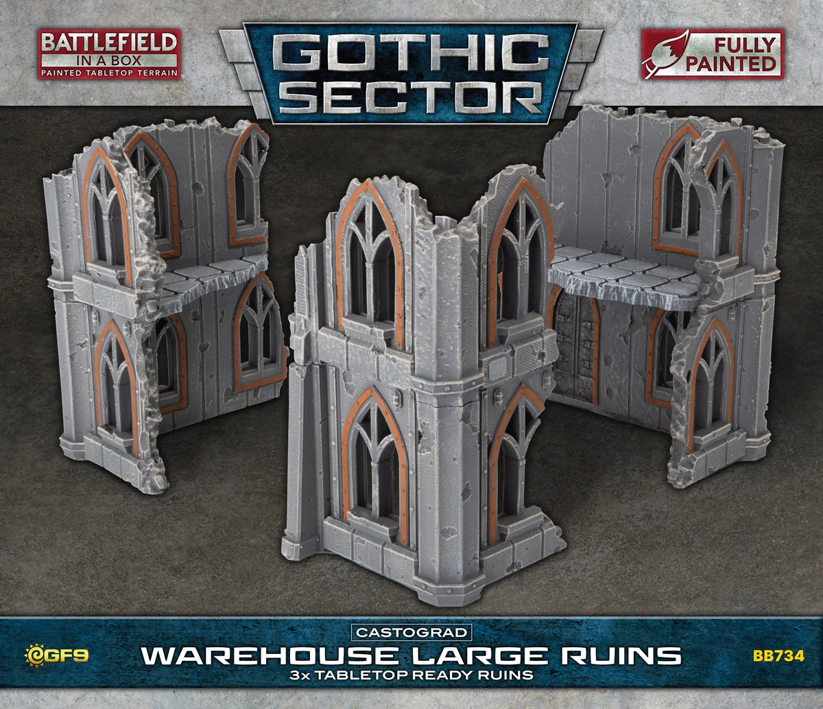 Battlefield in a Box - Gothic Sector Castograd - Warehouse Large Ruins
