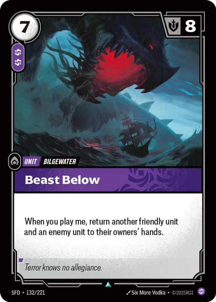Beast Below - 132/221 - Uncommon