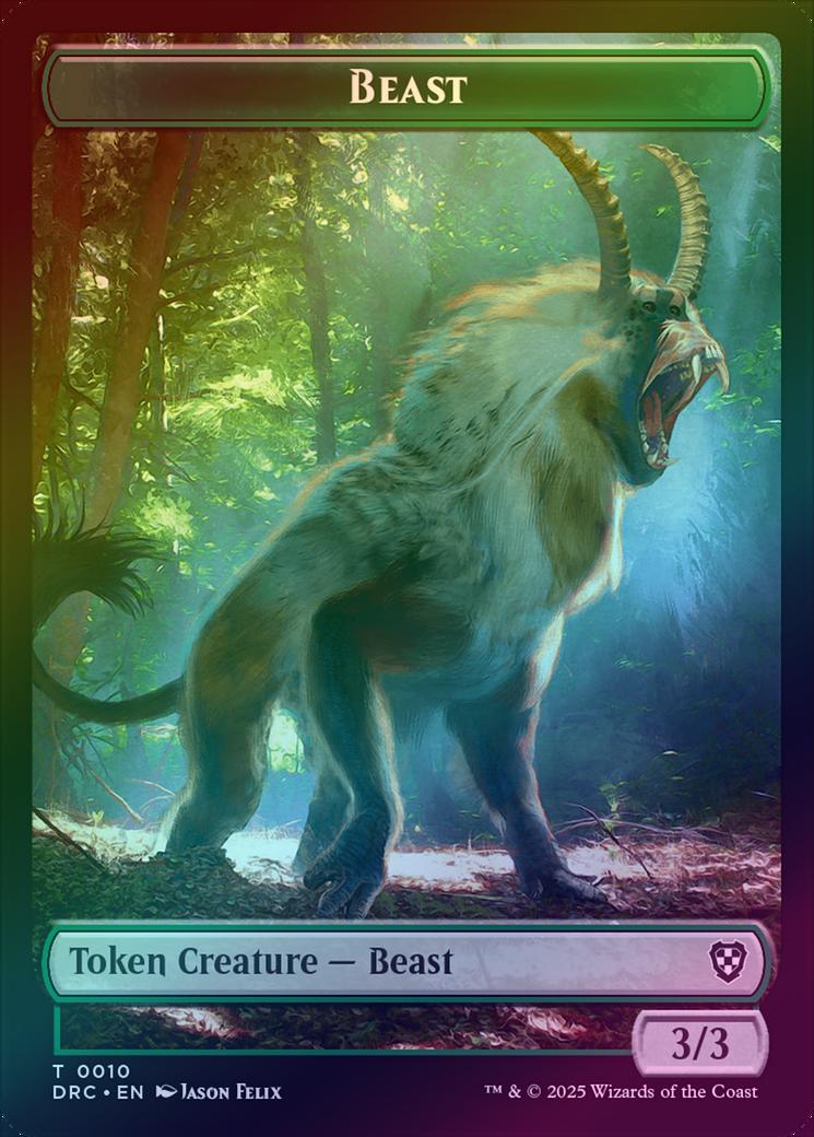 Beast (010) // Beast (011) Token (Foil) (TDRC)