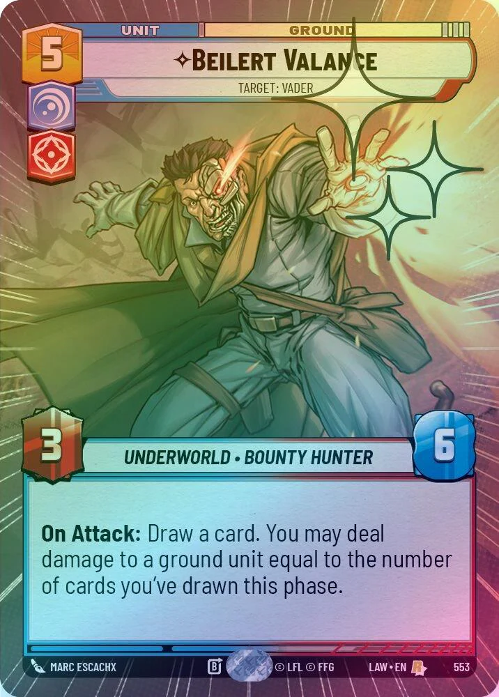 Beilert Valance - Target: Vader (Hyperspace Foil) - 553 - Rare (Foil)