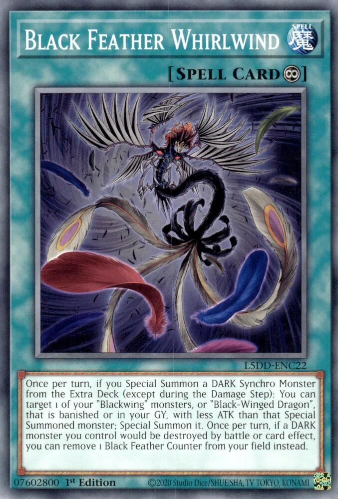 Black Feather Whirlwind - L5DD-ENC22 - Common - 1st Edition