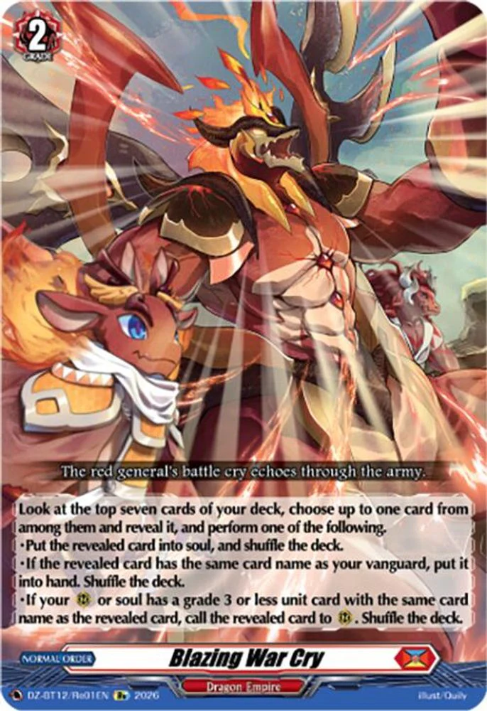 Blazing War Cry - DZ-BT12/Re01EN - Special Reprint